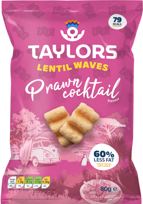 Taylors Prawn Cocktail flavour Lentil Waves