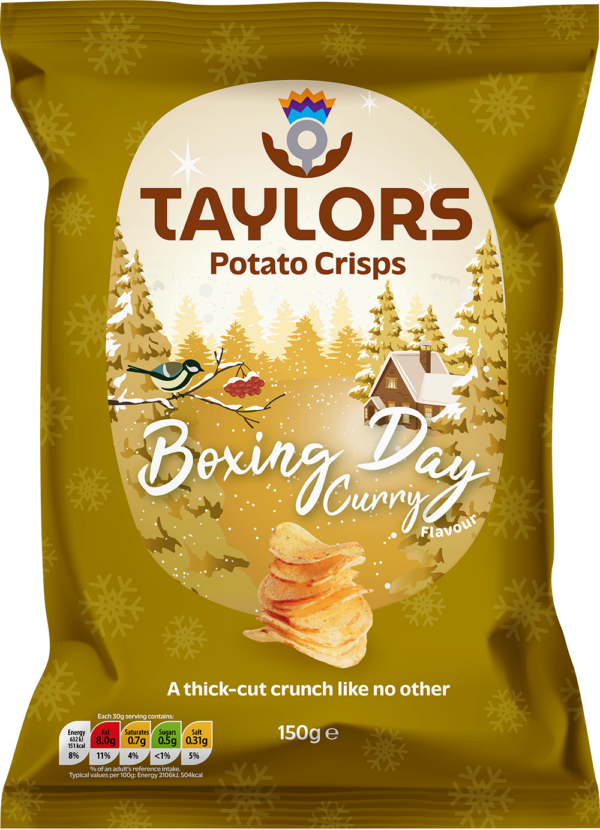 Festive Boxing Day Curry Flavour Potato Crisps