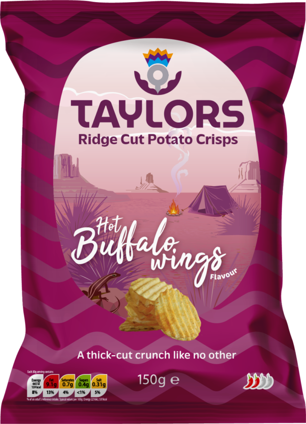 Hot Buffalo Wings Flavour Ridge Cut Crisps