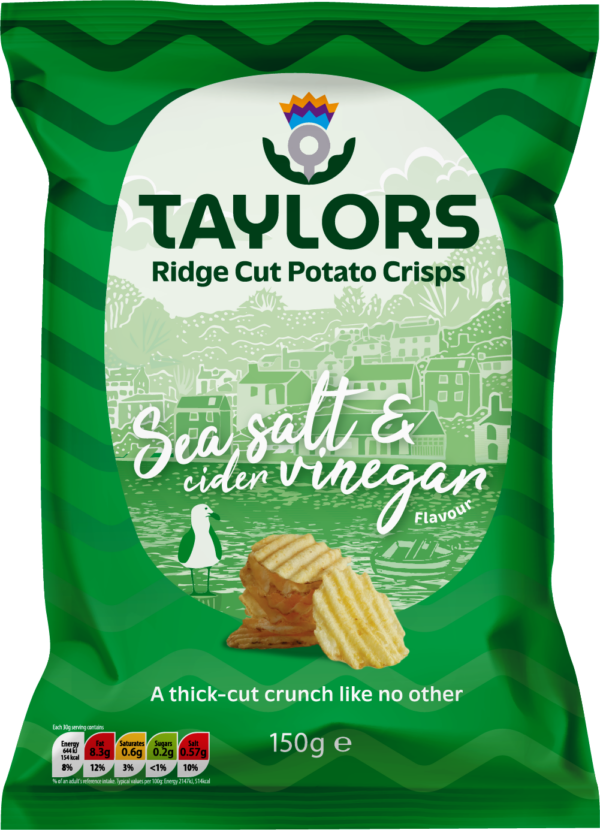 Sea Salt & Cider Vinegar Flavour Ridge Cut Crisps